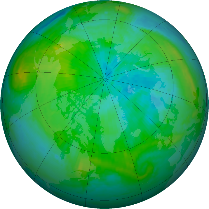 Arctic ozone map for 05 September 1998
